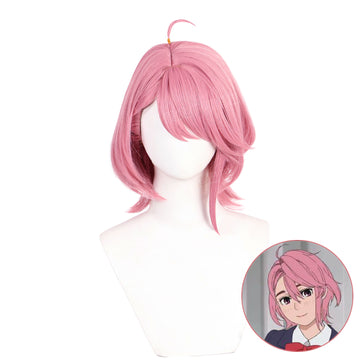 SAKUMETA AIRA SHIRATORI Pink Cosplay Wig with Bangs