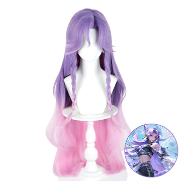 SAKUMETA A KE/Butterfly DANCE purple pink gradient long cosplay wig