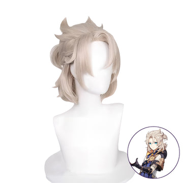 SAKUMETA ALBEDO Gold Short Cosplay Wig