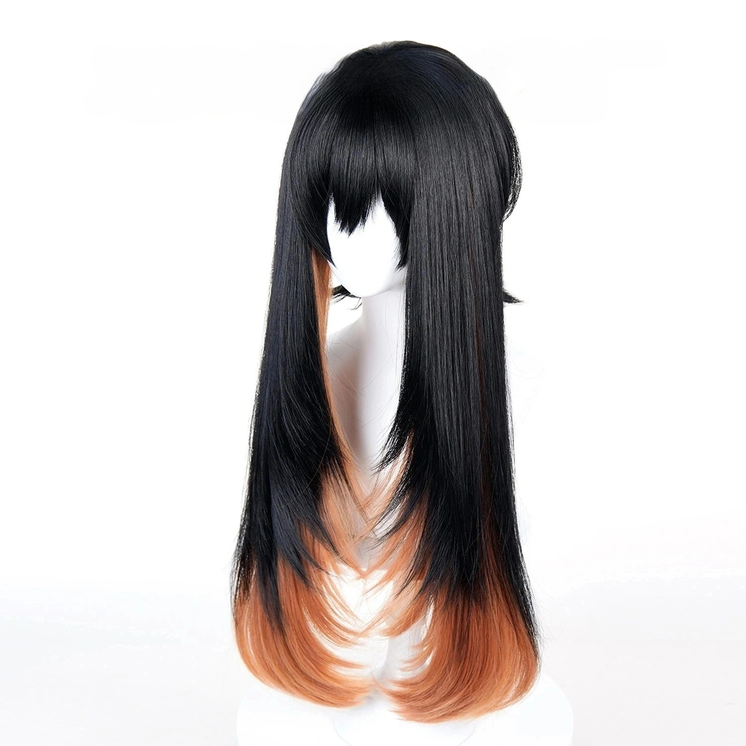 SAKUMETA AMO EMPOOL Black with Red Brown Long Cosplay Wig
