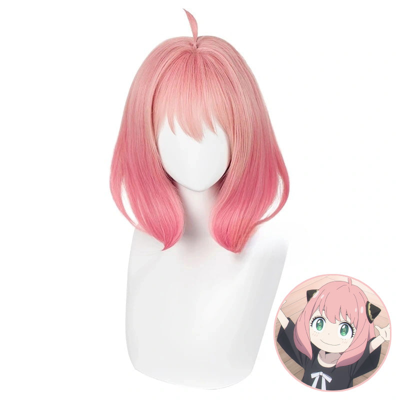 SAKUMETA ANYA FORGER Pink Short Cosplay Wig