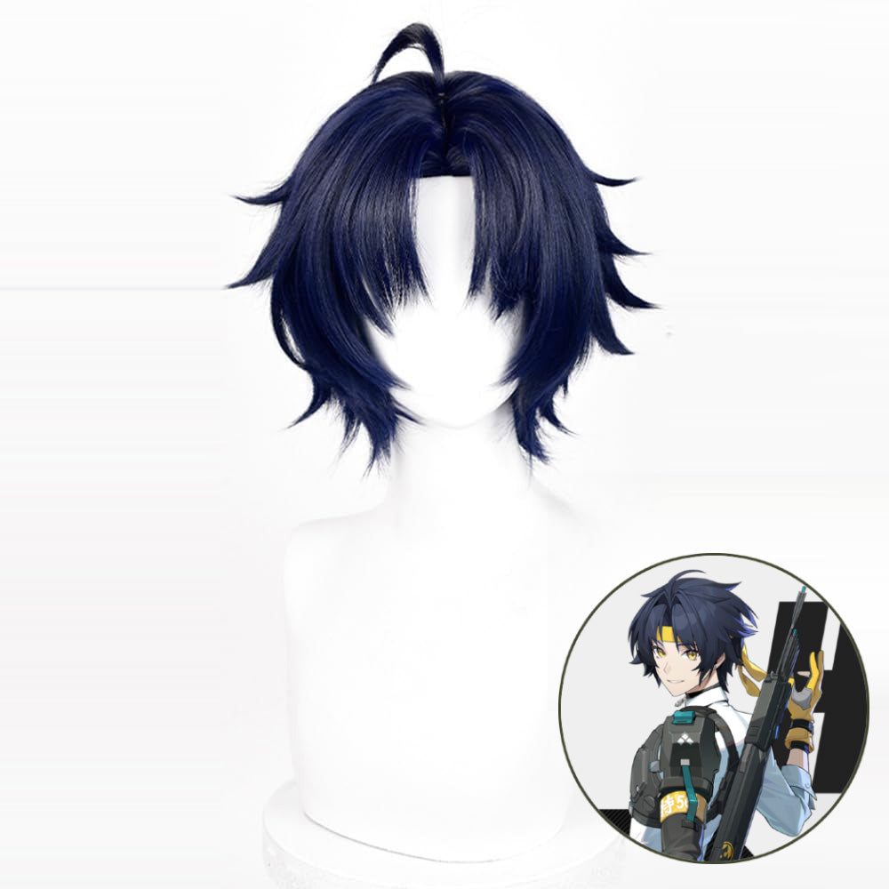 SAKUMETA ASABA HARUMASA Blue Short Cosplay Wig