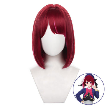 SAKUMETA Arima Kana Burgundy Short Cosplay Wig