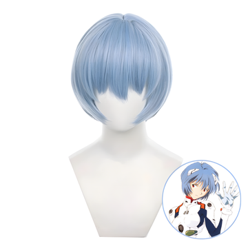 SAKUMETA Ayanami Rei Light Blue Short Cosplay Wig