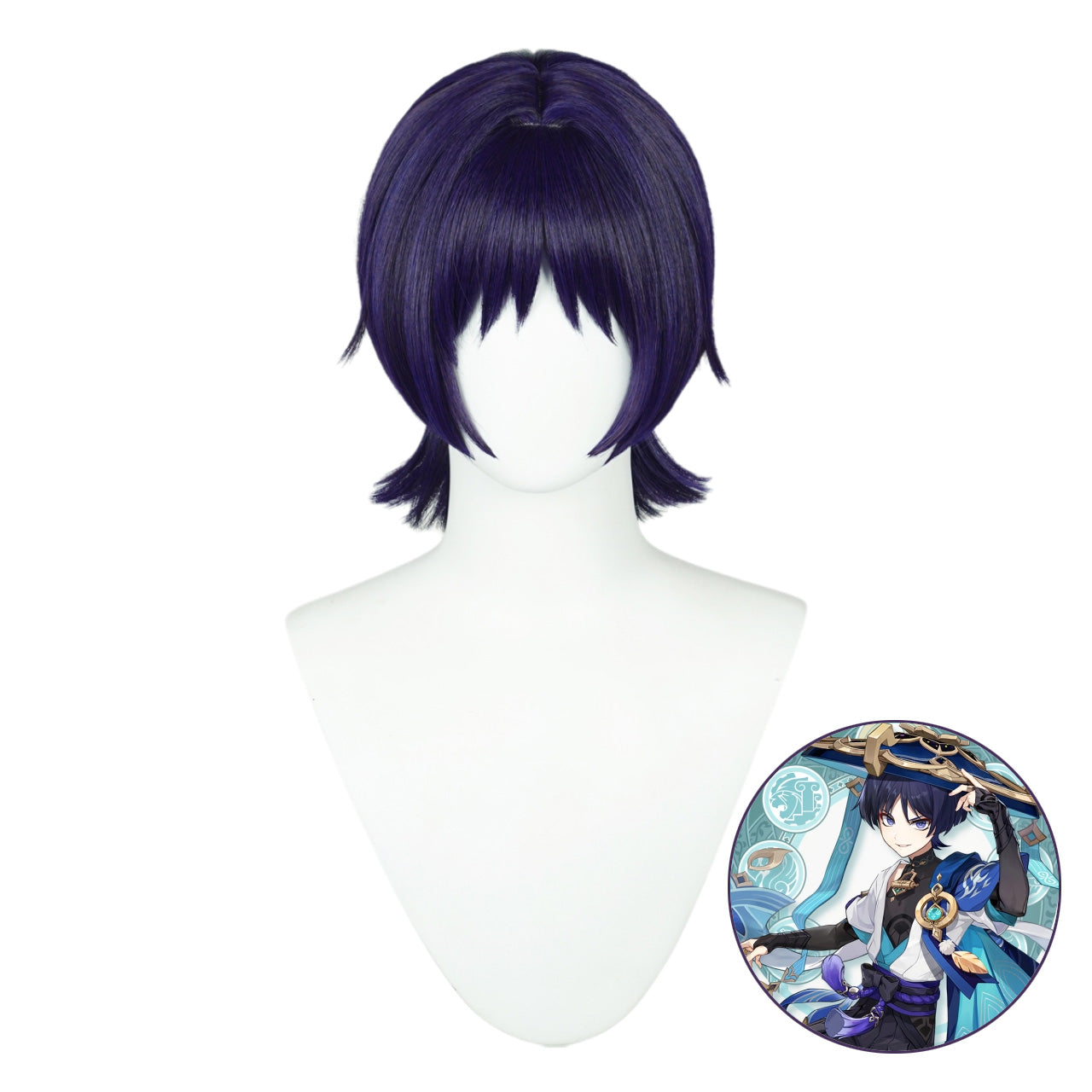 SAKUMETA Wanderer Dark Blue Cosplay Wig