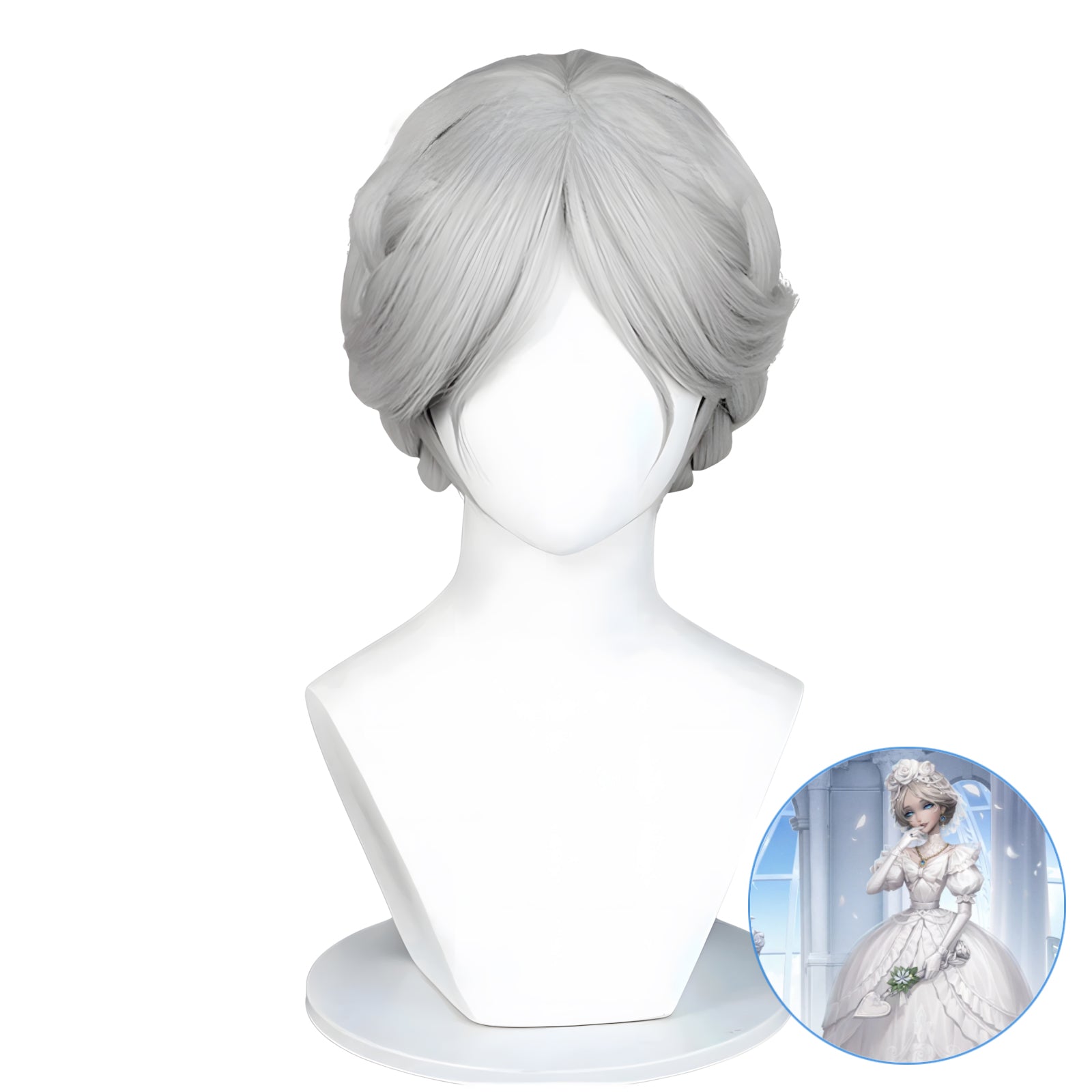 SAKUMETA BLOODY QUEEN/MARIE ANTOINETTE/PROMISE DAY Silver Gray Cosplay Wig
