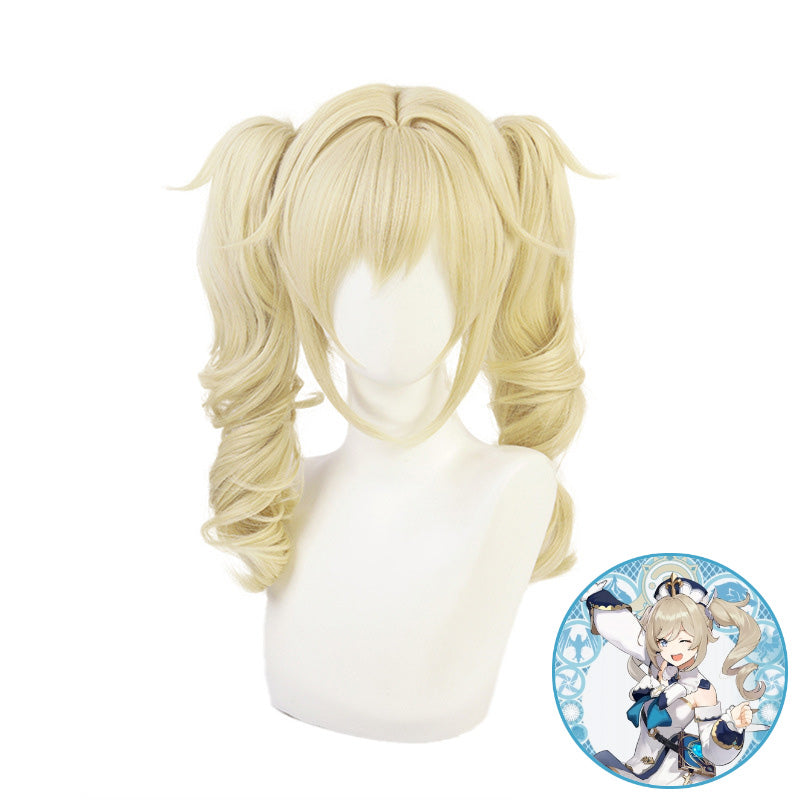 SAKUMETA Barbara Golden Cosplay Wig with Twin Tails