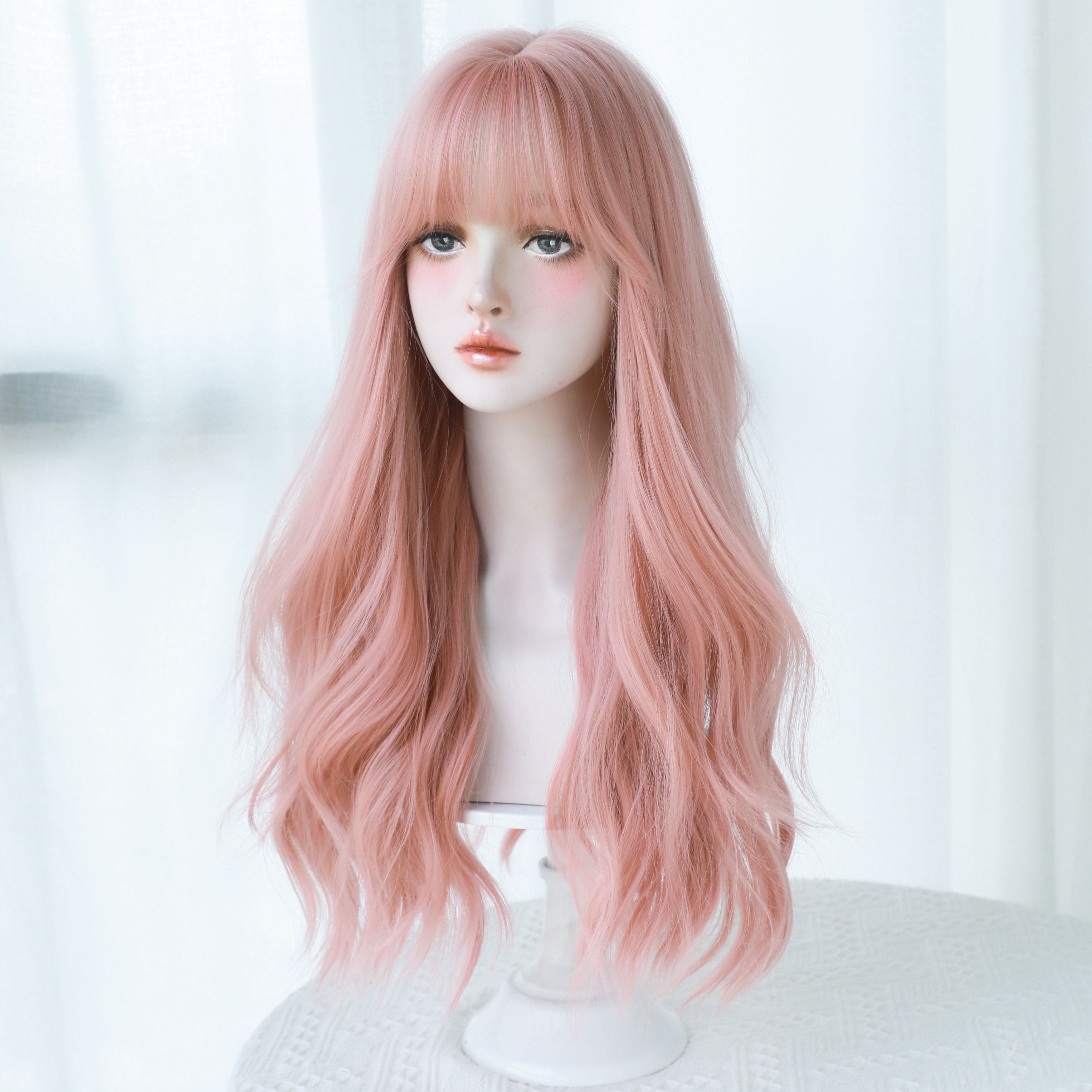 Perruque Body Wave SAKUMETA avec frange, plusieurs couleurs, style Lolita 