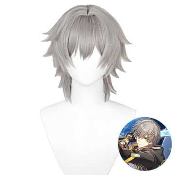 SAKUMETA CAELUS Silver-Gray Short Cosplay Wig