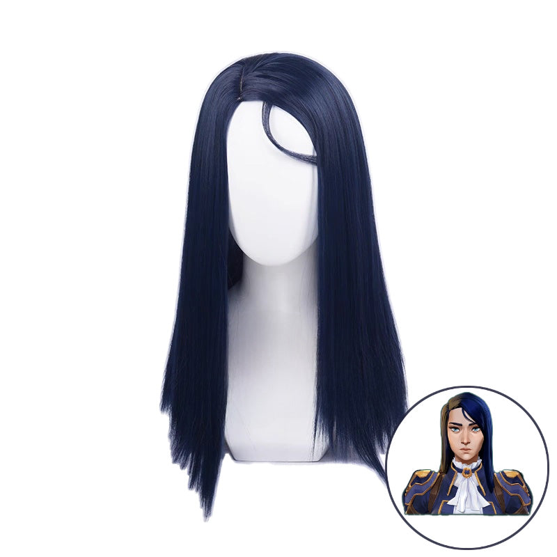 SAKUMETA CAITLYN Navy Blue Long Cosplay Wig