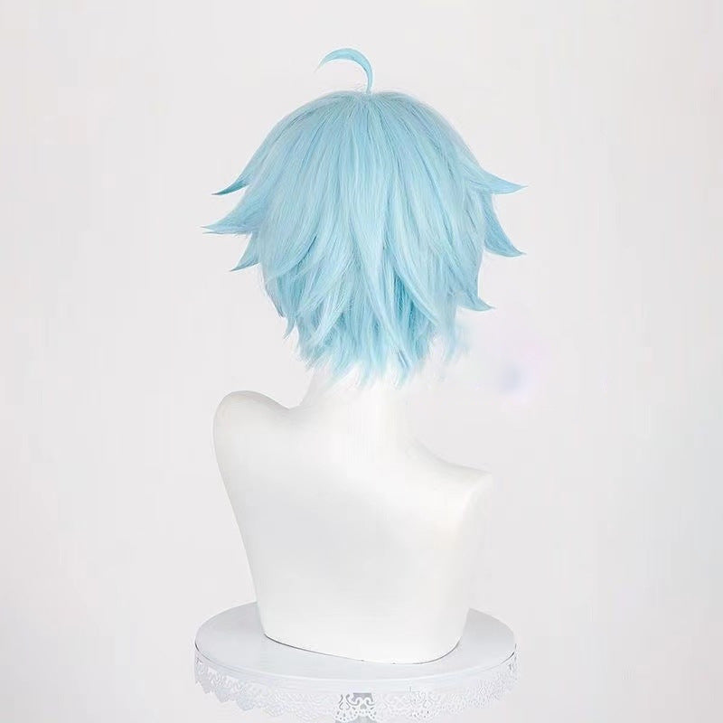 SAKUMETA CHONGYUN Ice Blue Short Cosplay Wig