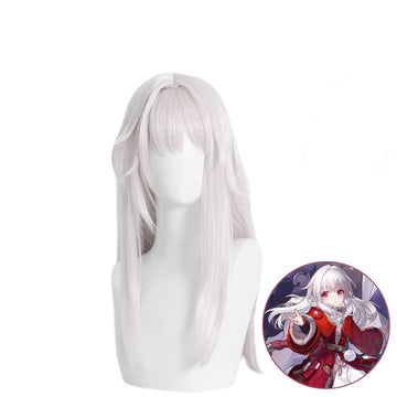 SAKUMETA CLARA Silver-White Long Cosplay Wig