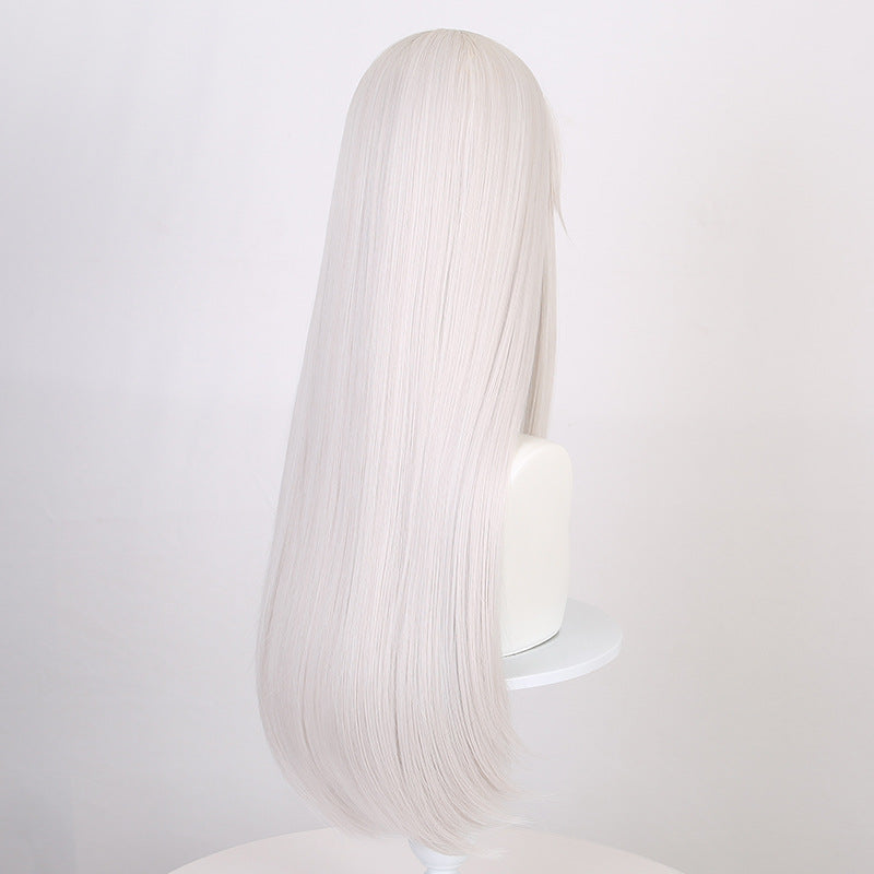 SAKUMETA CLARA Silver-White Long Cosplay Wig