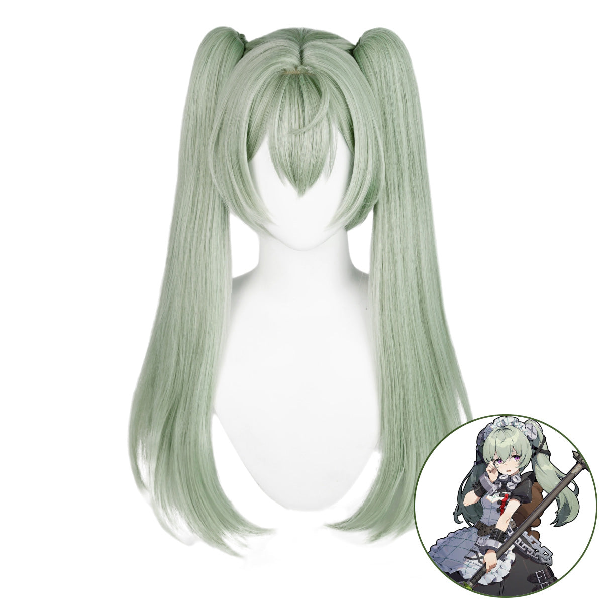 SAKUMETA CORIN WICKES Light Green Cosplay Wig With twin ponytails