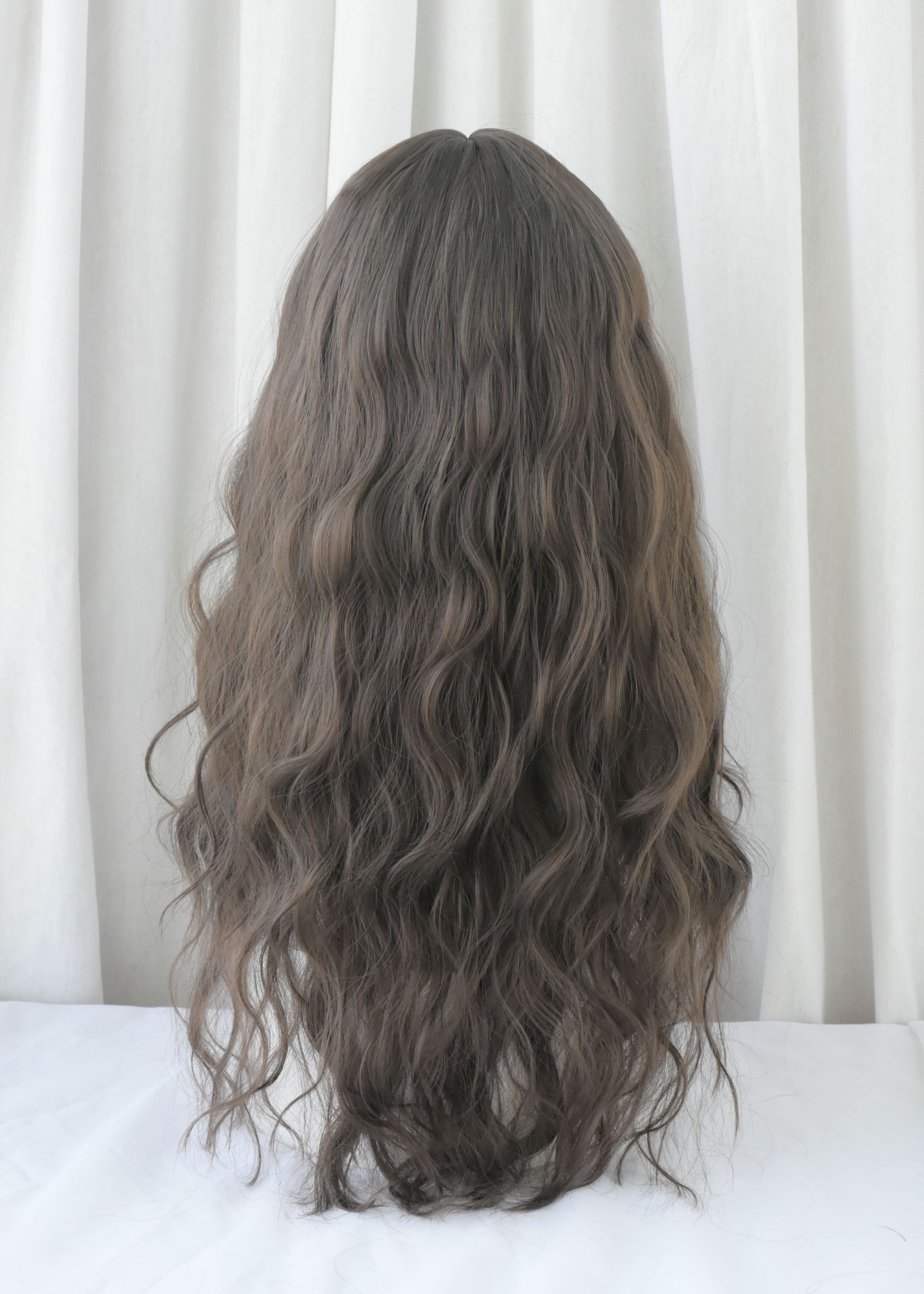 Perruque blonde à franges avec permanente française paresseuse SAKUMETA 