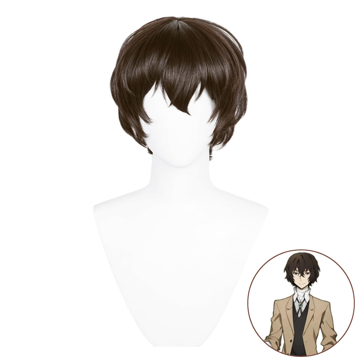 SAKUMETA DAZAI OSAMU Black Cosplay Wig