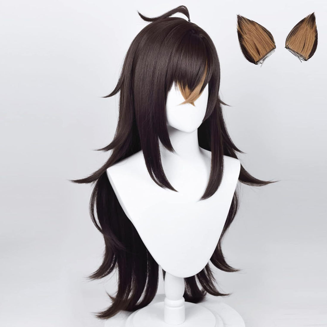 SAKUMETA DEHYA Light Brown Long Cosplay Wig