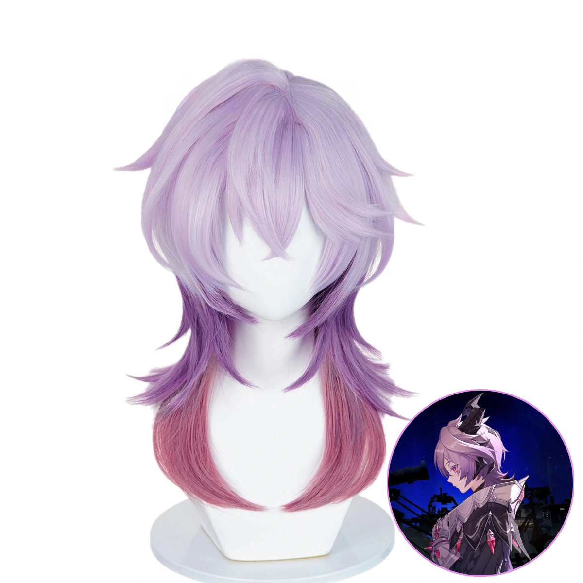 SAKUMETA DURIN Purple Red Mixed Cosplay Wig