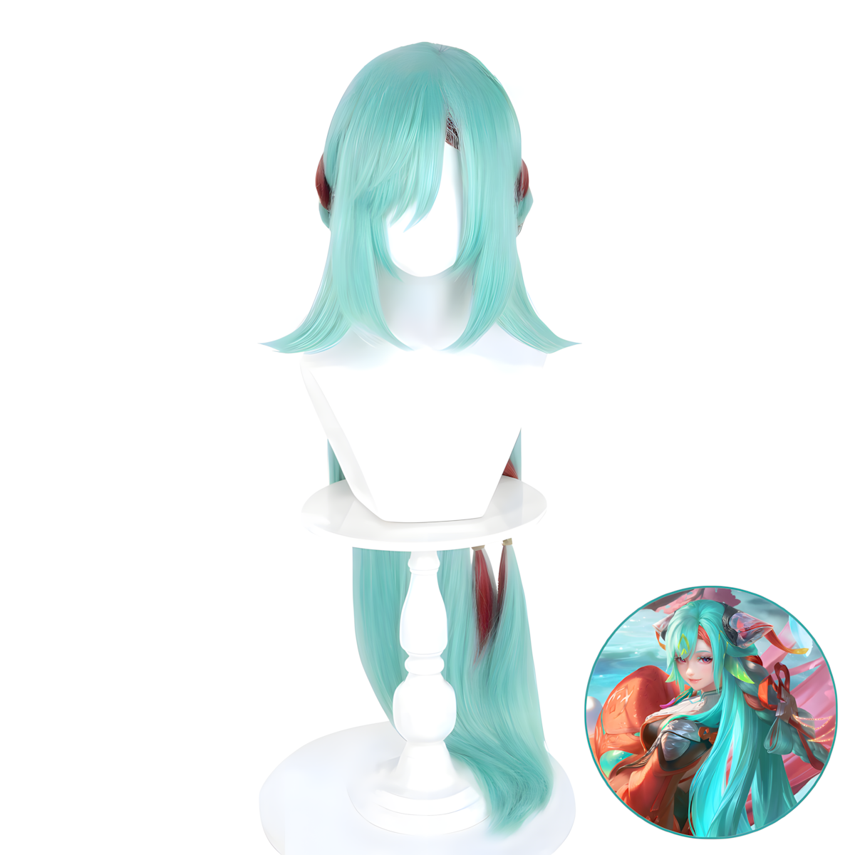 SAKUMETA DYADIA lake green long cosplay wig