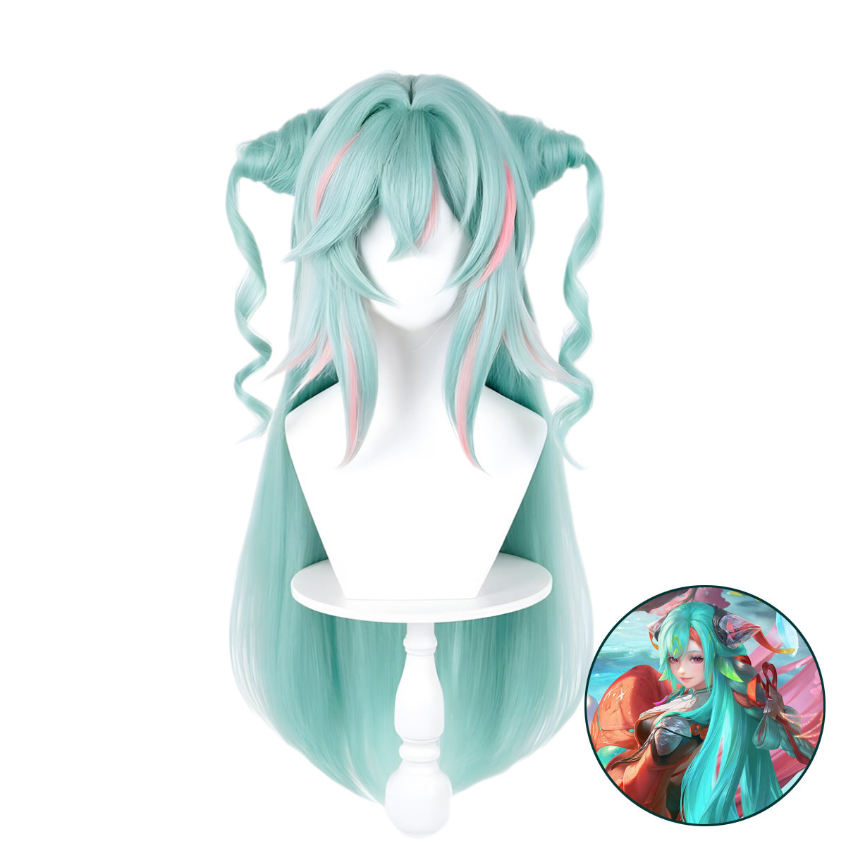 SAKUMETA DYADIA lake green long cosplay wig