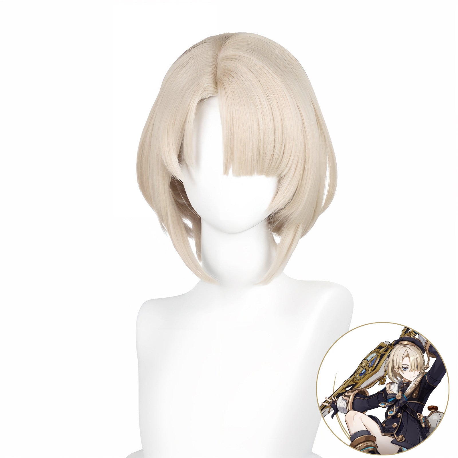 SAKUMETA FREMINET Gold Cosplay Wig with Bangs