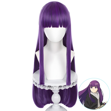 SAKUMETA Fern Purple Long Straight Cosplay Wig with Bang