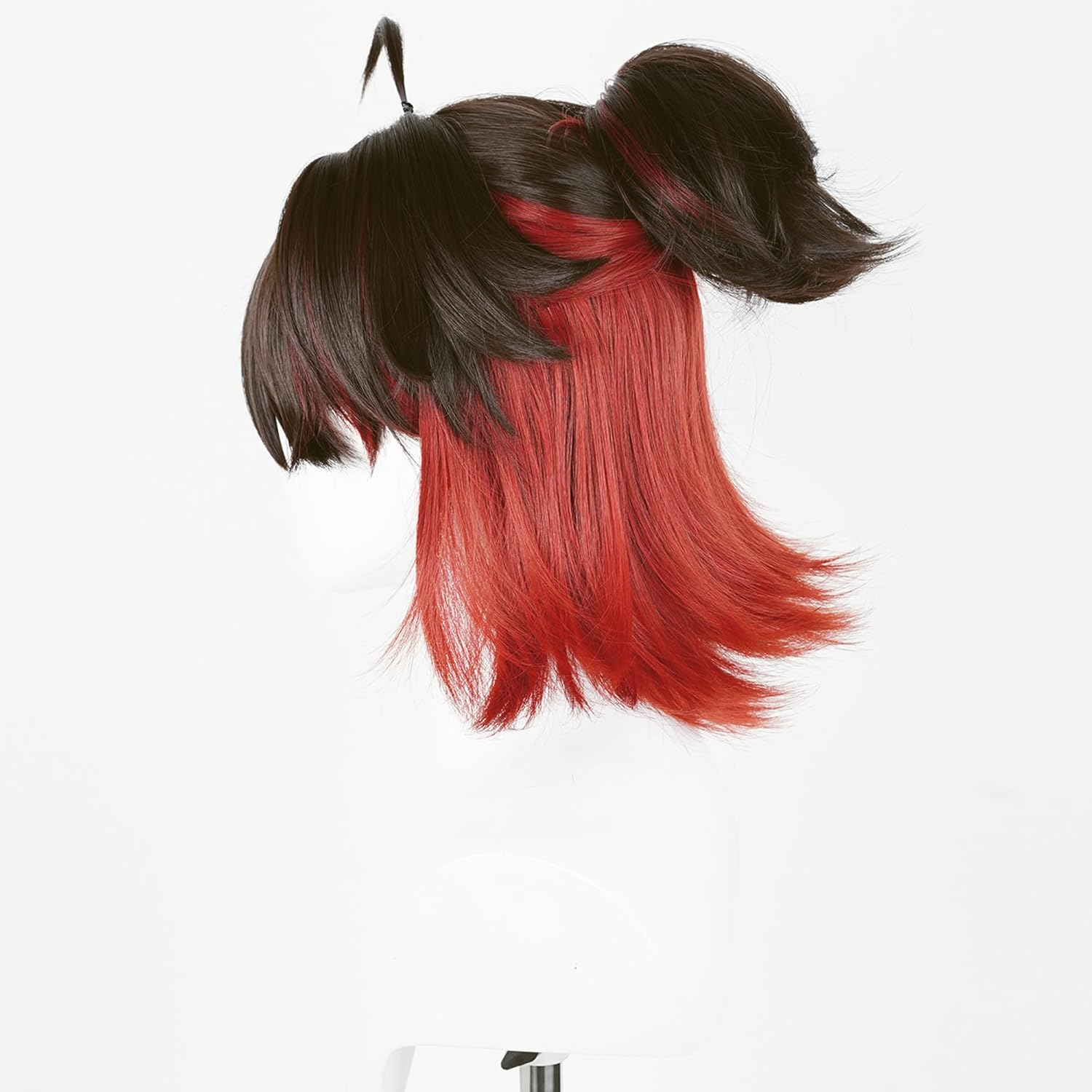 SAKUMETA GAMING Red Short Cosplay Wig with Ponytail