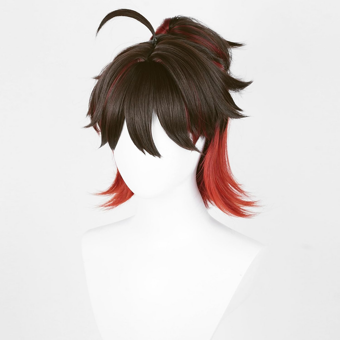 SAKUMETA GAMING Red Short Cosplay Wig with Ponytail