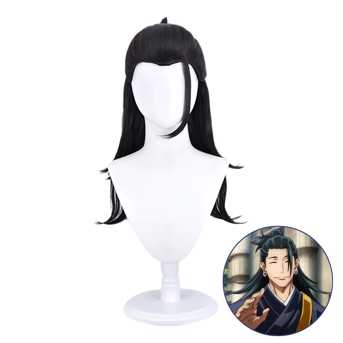SAKUMETA GETO SUGURU Black Long Cosplay Wig