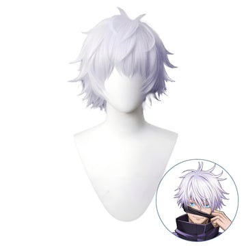 SAKUMETA GOJO SATORU White Cosplay Wig