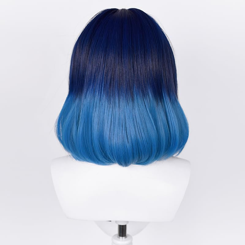 SAKUMETA HASHIBIRA INOSUKE Blue Cosplay Wig with Bangs