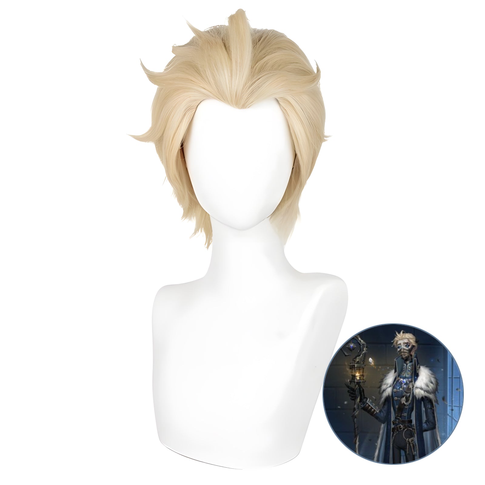 SAKUMETA HERMIT/ALVA LORENZ/WARDEN gold cosplay wig