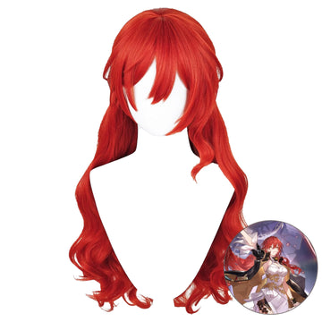 SAKUMETA HIMEKO Rose Red Long Cosplay Wig