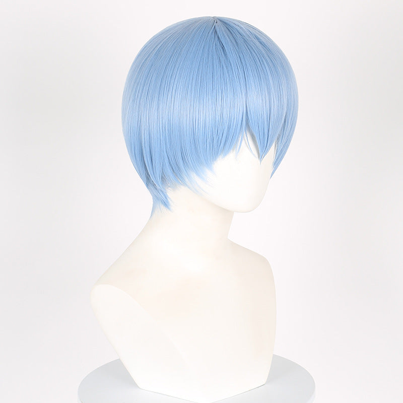 SAKUMETA HIMMEL Blue Short Cosplay Wig with Bangs