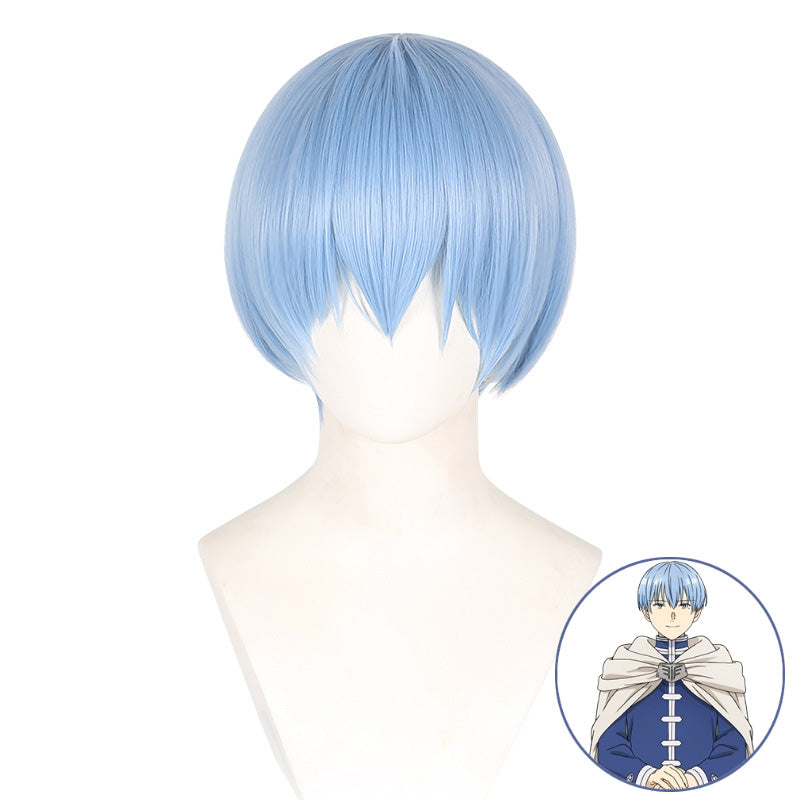 SAKUMETA HIMMEL Blue Short Cosplay Wig with Bangs