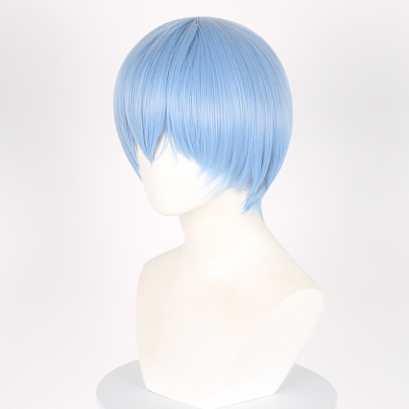 SAKUMETA HIMMEL Blue Short Cosplay Wig with Bangs