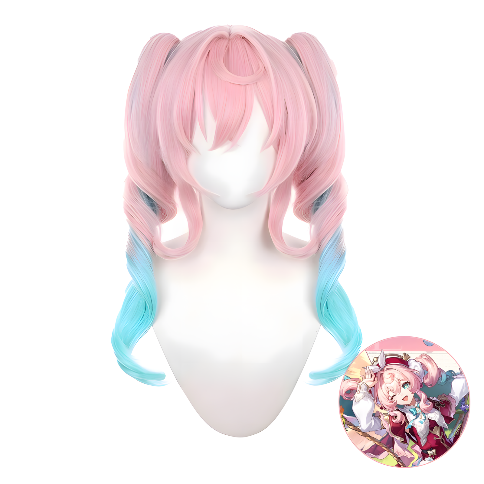 SAKUMETA HYACINTHIA Pink-Green Gradient Cosplay Wig