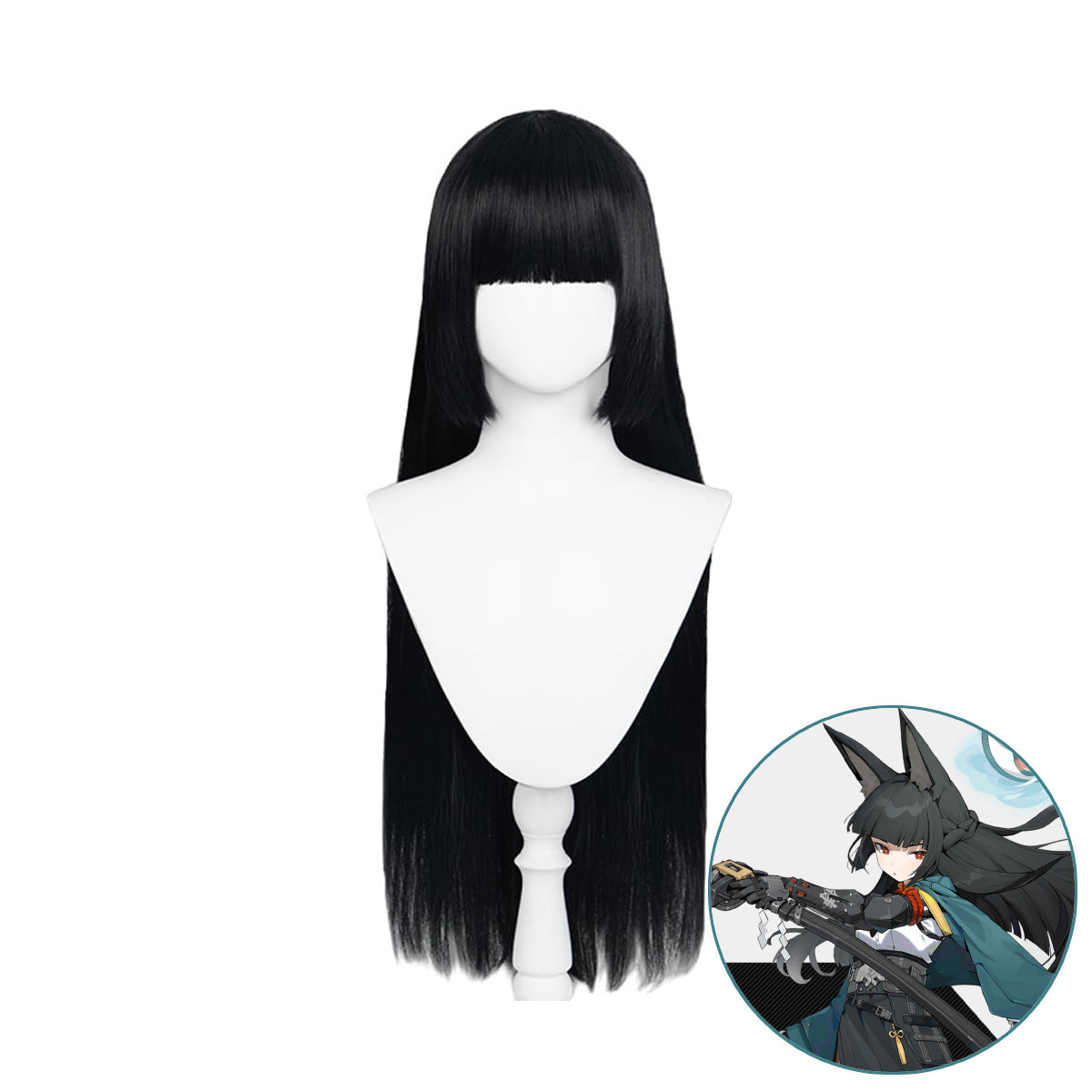 SAKUMETA Hoshimi Miyabi Black Long Cosplay Wig