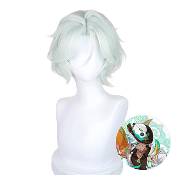 SAKUMETA IFA Light Grass Green Short Cosplay Wig