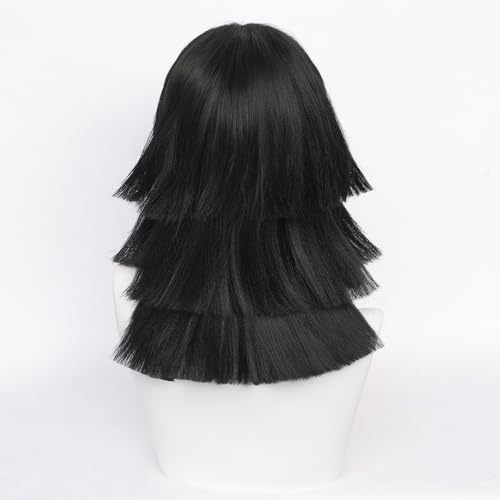 SAKUMETA IGURO OBANAI Black Cosplay Wig with Bangs