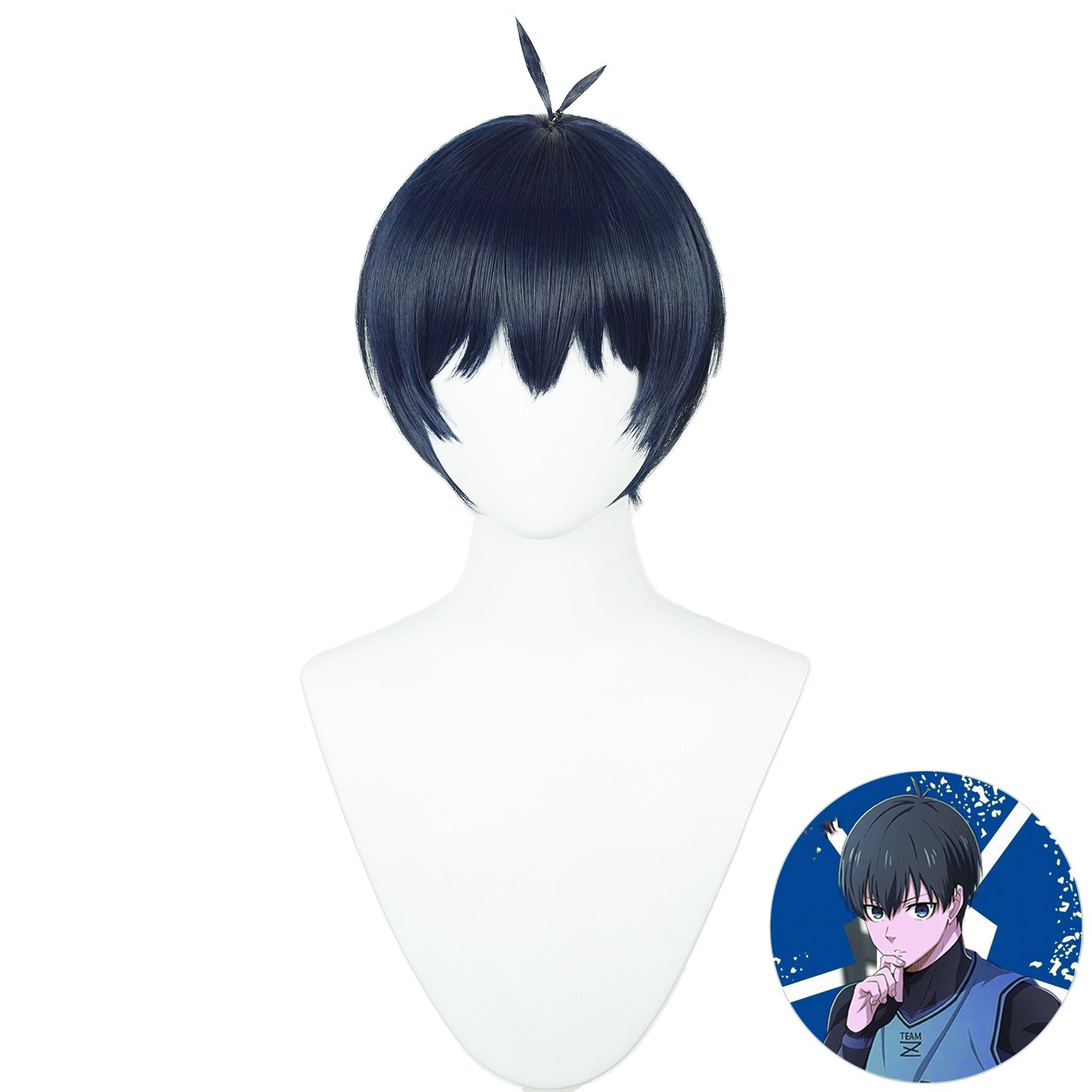 SAKUMETA ISAGI TOICHI Dark Blue Cosplay Wig