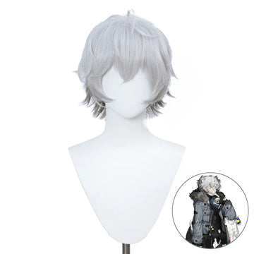 SAKUMETA JAYE Silver-Gray to Brown Gradient Short Cosplay Wig