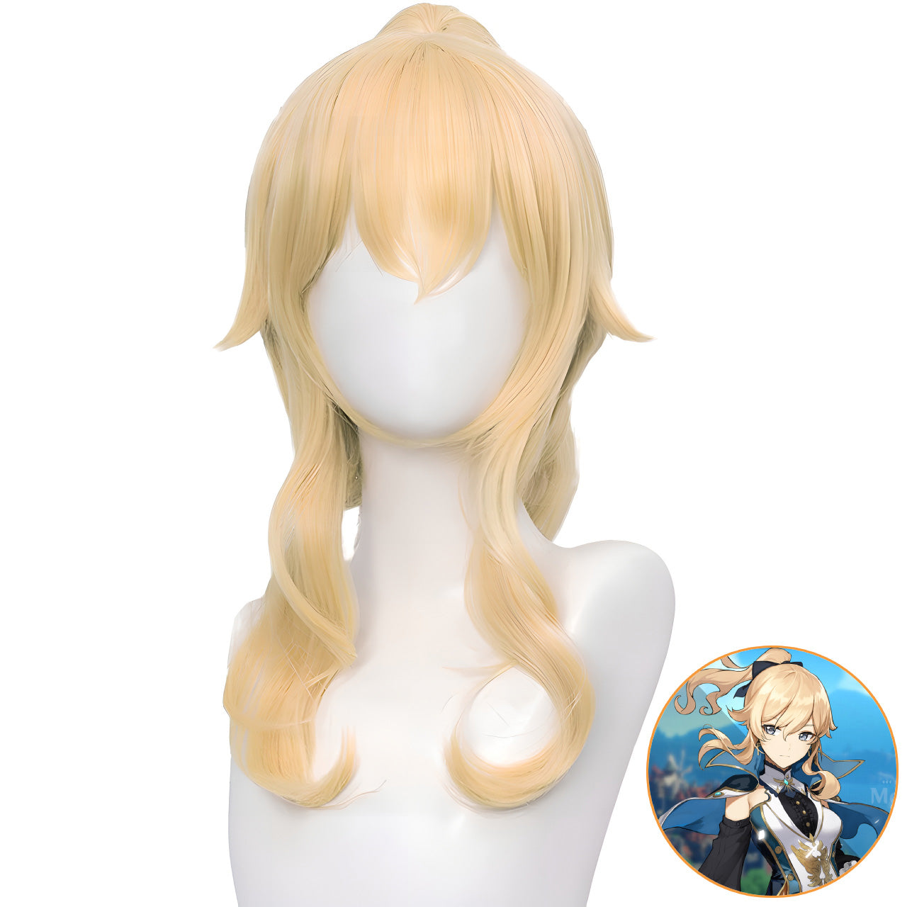 SAKUMETA JEAN GUNNHILDR Gold Cosplay Wig with Ponytail