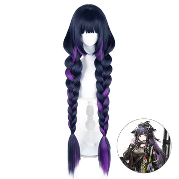 SAKUMETA JESSICA THE LIBERATED Black and Purple Mixed Long Cosplay Wig