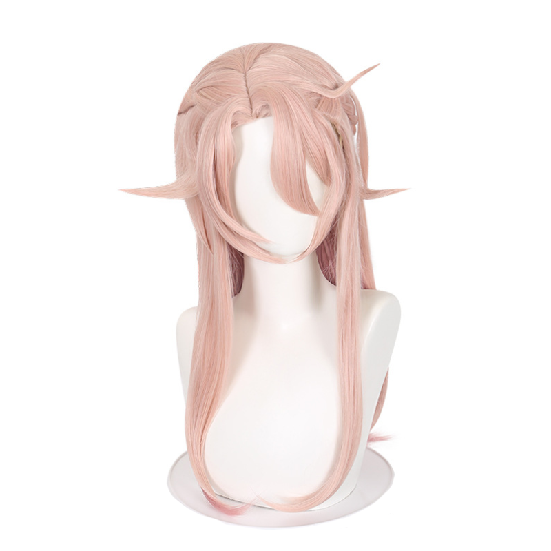 Perruque de cosplay rose avec tresses SAKUMETA JIAO QIU 
