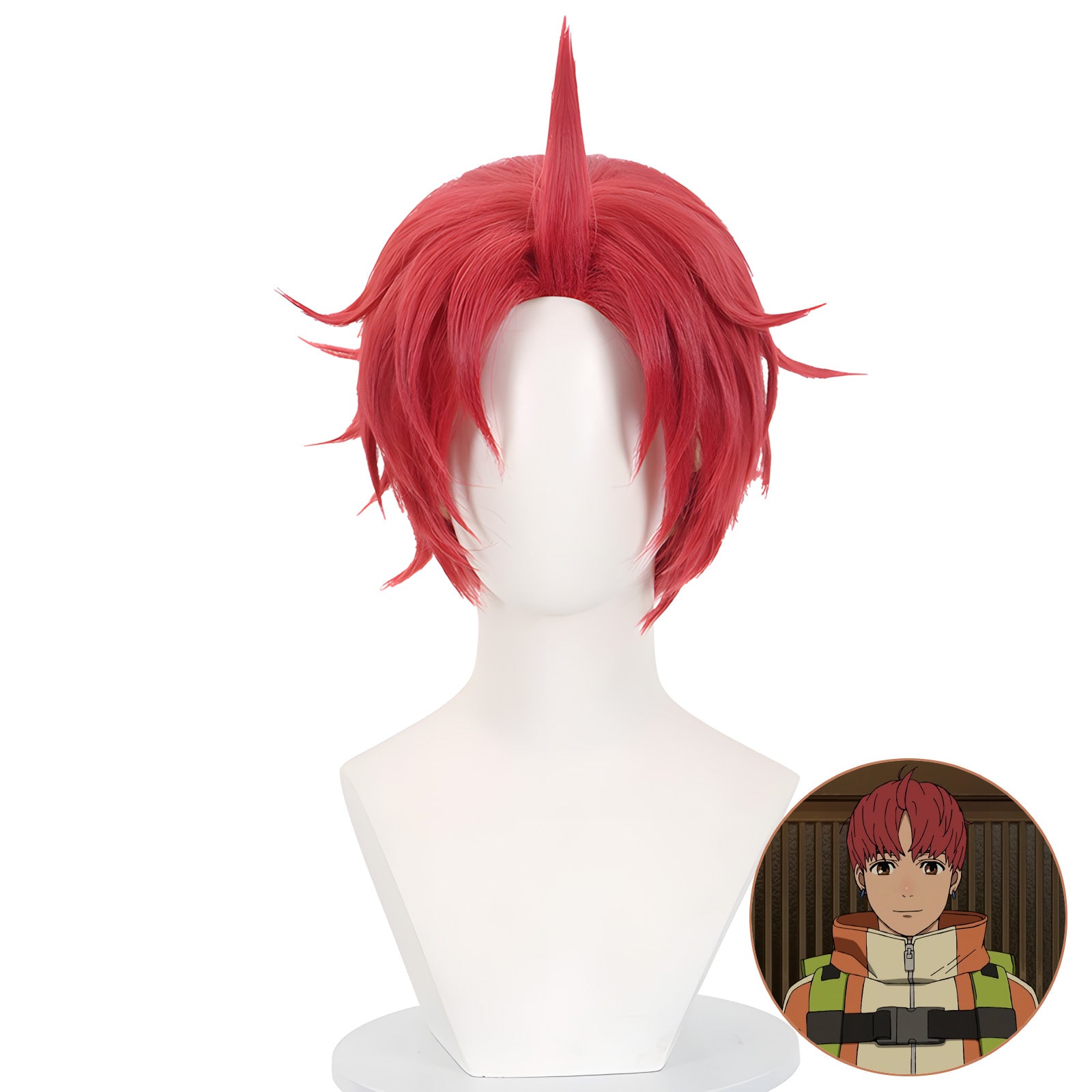 SAKUMETA JIN ENJOJI Red Short Cosplay Wig
