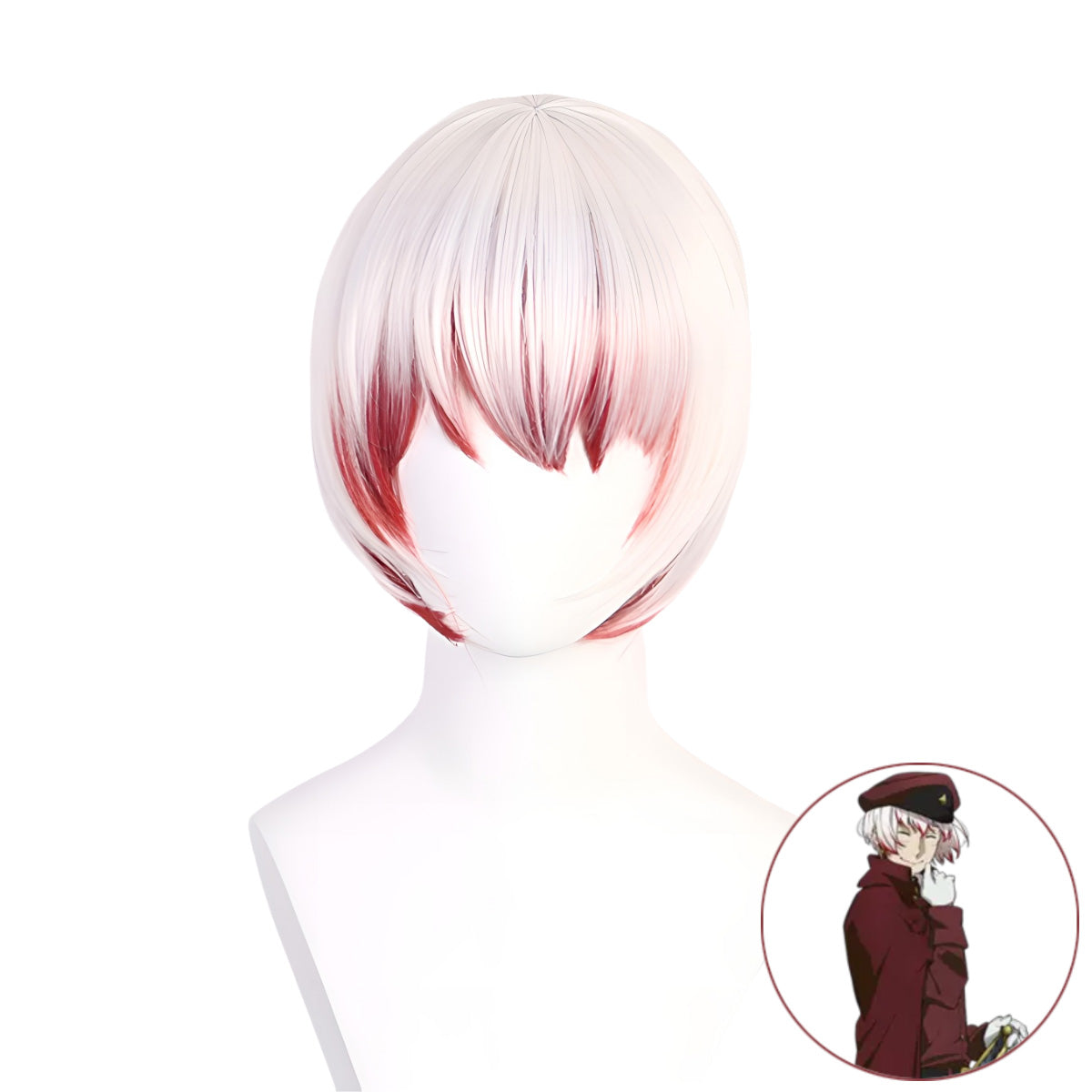 SAKUMETA JOUNO SAIGIKU Silver Short Cosplay Wig