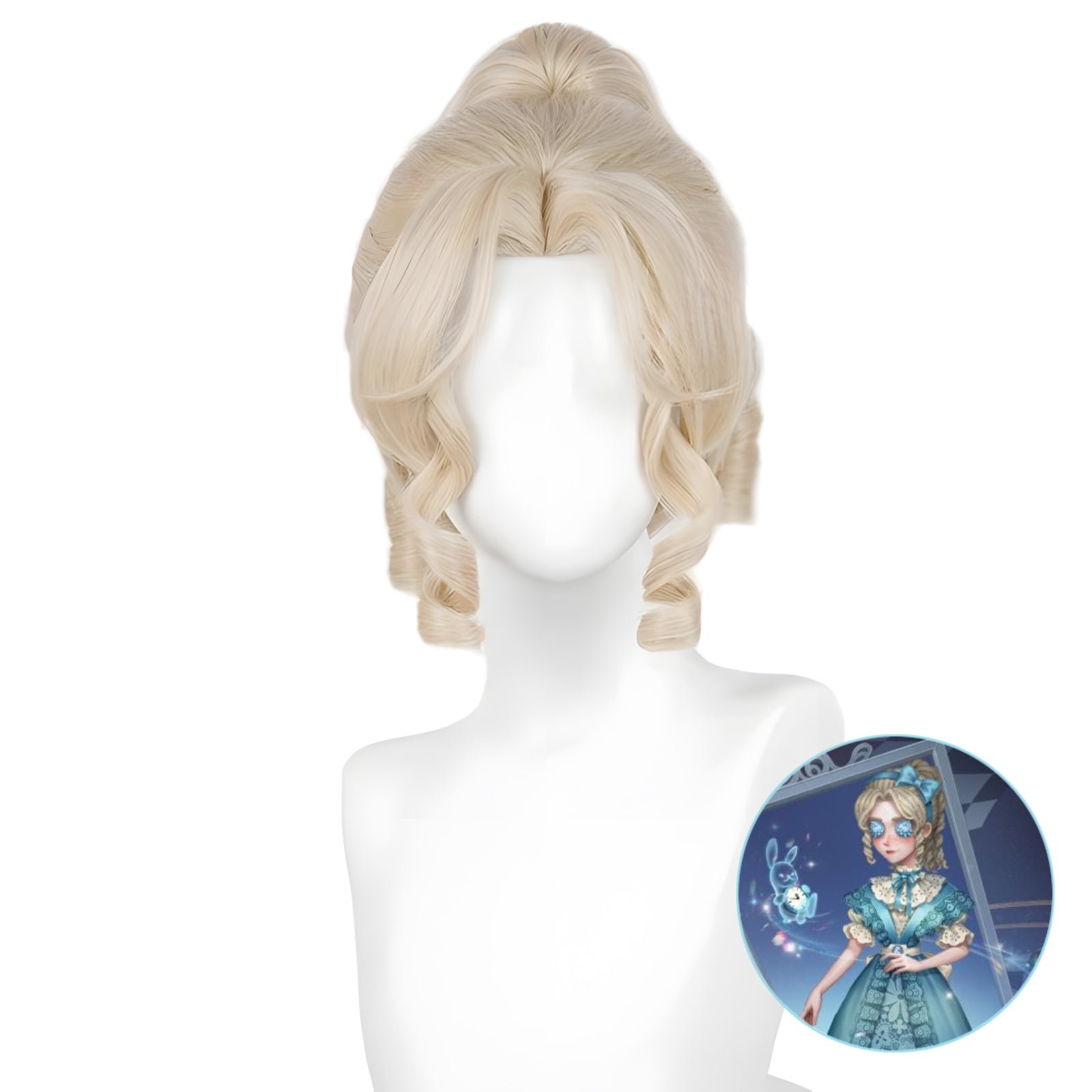 SAKUMETA JOURNALIST/ALICE DEROSS/ALICE IN DREAMLAND light gold cosplay wig
