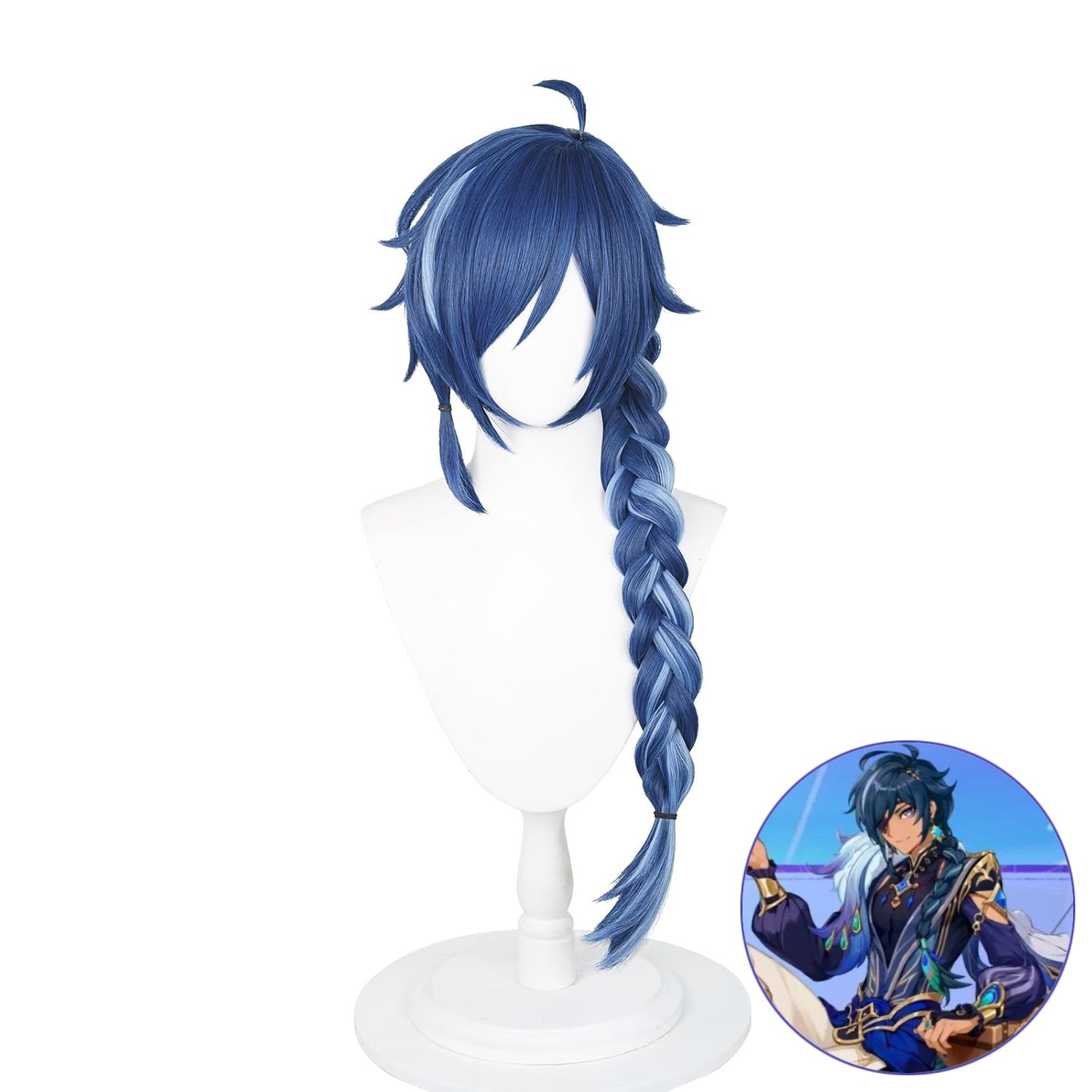 SAKUMETA KAEYA ALBERICH Blue Cosplay Wig with Long Braid