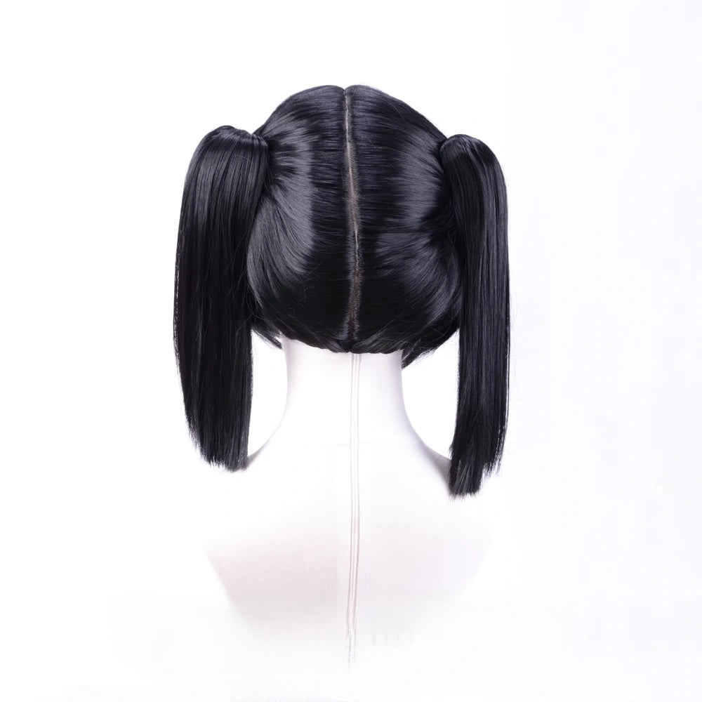 SAKUMETA KANZAIKI AOI Black Cosplay Wig with Twin Tails